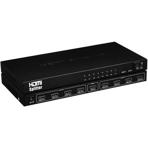 4XEM 8 Port high speed HDMI video splitter fully supporting 1080p, 3D for Blu-Ray, gaming consoles and all other HDMI compatible devices - 4XEM 1080p/3D 1 HDMI in 8 HDMI out video splitter and amplifier with LED indicators for connection and power