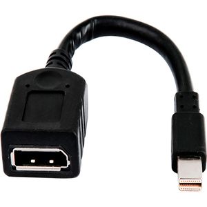 4XEM 6in Mini DisplayPort Male To DisplayPort Female Cable Adapter 