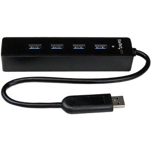 StarTech.com 4 Port Portable SuperSpeed USB 3.0 Hub with Built