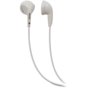 Maxell EB-95 White Earbuds - Stereo - White - Wired - Earbud - Binaural - Outer-ear
