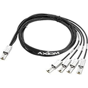 Axiom Mini-SAS to 4x1 Mini-SAS Cable HP Compatible 4m - AN976A - 13.12 ft Mini-SAS/SAS Data Transfer Cable - First End: SAS - Second End: Mini-SAS