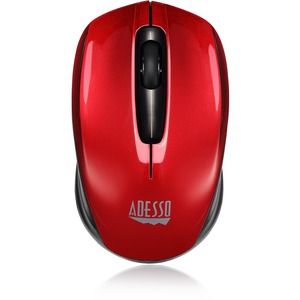 Adesso iMouse S50R - 2.4GHz Wireless Mini Mouse - Optical - Wireless - Radio Frequency - 2.40 GHz - Red - USB - 1200 dpi - Scroll Wheel - 3 Button(s) - Symmetrical