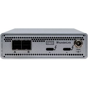 ATTO 40Gb/s Thunderbolt 3 (2-port) to 12Gb/s SAS/SATA (8-Port) Adapter - 12Gb/s SAS - Thunderbolt - 8 Total SAS Port(s) - Mac, PC - External