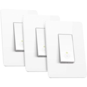 TP-Link Kasa Smart HS200P3 (3-pack) - Kasa Smart Light Switch - Single Pole, Needs Neutral Wire, 2.4GHz Wi-Fi Light Switch Works with Alexa and Google Home, UL Certified, No Hub Required, White