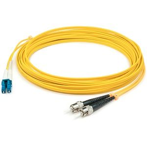 AddOn 15m LC (Male) to ST (Male) Straight Yellow OS2 Duplex LSZH Fiber Patch Cable - 49.20 ft Fiber Optic Network Cable for Network Device - First End: 2 x LC Network - Male - Second End: 2 x ST Network - Male - Patch Cable - LSZH - 9/125 Âµm - Yellow - 1