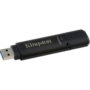 Kingston DT4000G2 ENCRYPTED USB FLASH - 128 GB - USB 3.0 - 250 MB/s Read Speed - 85 MB/s Write Speed - 256-bit AES - 5 Year Warranty - TAA Compliant