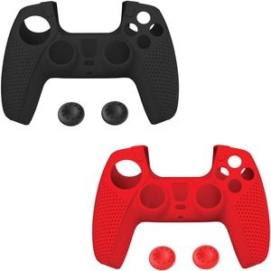 Verbatim Gaming Controller Case - For Sony Gaming Controller - Black, Red - Scratch Resistant, Wear Resistant, Anti-slip - Silicone - 2