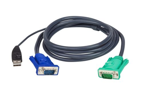 ATEN 15' USB KVM Cable - SPHD15 to VGA & USB A - 16ft