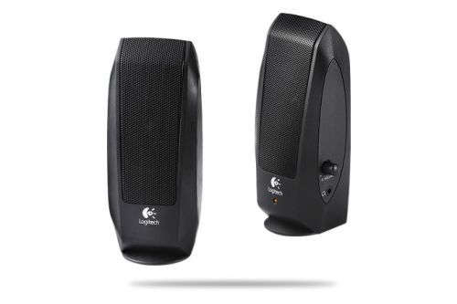 Logitech S-120 2.0 Speaker System - 2.30 W RMS - Black - 50 Hz to 20 kHz - 1 Pack