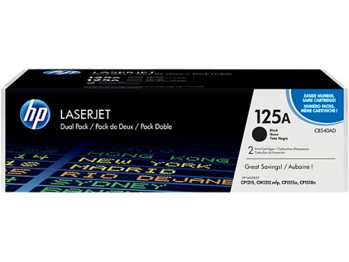125A 2-pack Black Original LaserJet Toner Cartridges